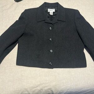 Vintage Pendleton Women's 8 petite Dark Gray Blazer